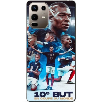 Силиконовый бампер чехол Candy для Infinix Note 50 Pro (X6855) с рисунком Мбаппе Франция Mbappe