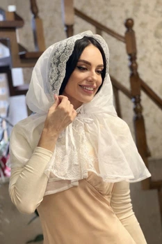 Палантин шаль 85 см біла 274