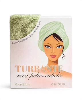 Полотенце Тюрбан Deliplus для сушки волос Зеленый Dry Hair Turban