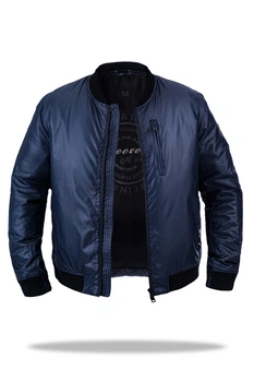Куртка бомбер (батал) чоловіча Freever UF 70393 темно-синя 5XL