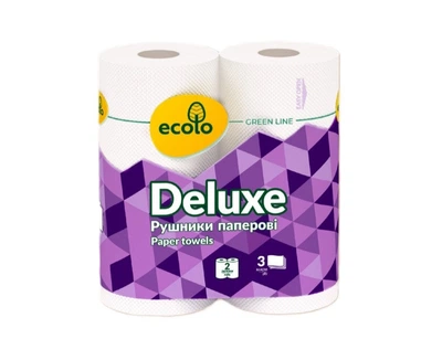 Рушники Паперові Ecolo тришарові 2 шт (4820202898382)