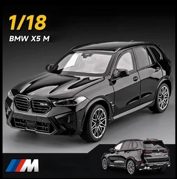 Колекционная литая металлическая модель автомобиля BMW X5 M Competition LCI черная 1:18