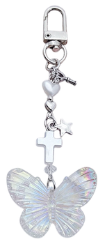 Брелок Милая Бабочка Белая Cute Butterfly white 6 см