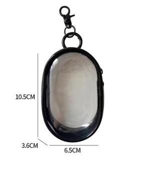 Брелок сумочка Прозрачный Чёрный Keychain Transparent Black 10.5 х 6.5 см