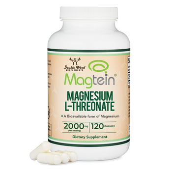 Double Wood supplements Magtein Magnesium L-threonate 2000 мг 120 капсул L-треонат магнію для роботи мозку та нервової системи