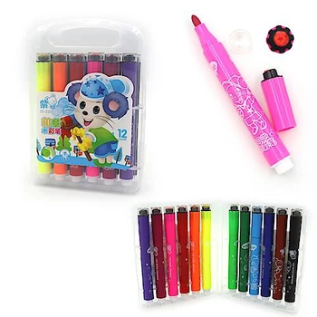 Набір фломастерів/штампи "Washable" шестиграний "Mom" 12 штук AiJia (230-12-ZS)