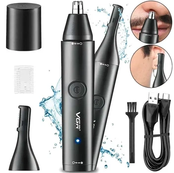 Триммер VGR V613 универсальный 2 в 1 для носа ушей и окантовка с USB зарядкой влагозащитой