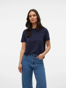 Футболка хлопковая женская Vero Moda 10316991 S Night Sky (5715613356967)