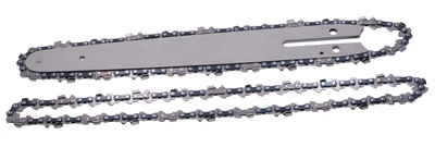 Шина 8"+ 2 цепи 45 звеньев шаг 1/4" паз 1,1 мм аккумуляторной цепной пилы, цепш827