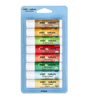 Набір органічних бальзамів для губ Mild By Nature Sierra Bees 8 шт. по 4,25 г