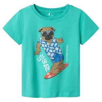 Футболка Name it Go surf, цвет бирюзовый, размер 86 (251.13241419.TURQ)