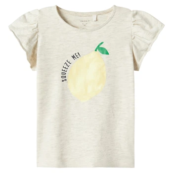 Футболка Name it Lemon, колір бежевий, розмір 104 (251.13241045.PMEL)