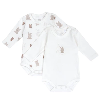 Боди (2 шт) Chicco Cozy Bunny, цвет белый, размер 76 (091.00300.030)