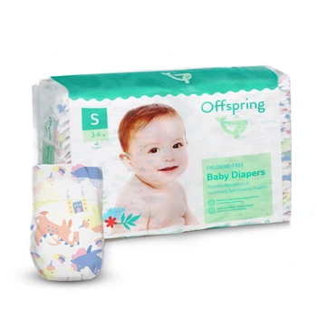Подгузники Offspring FairyTale, размер S, 3-6 кг, 48 шт. (DP-OI-FAT-S48P-FRT)