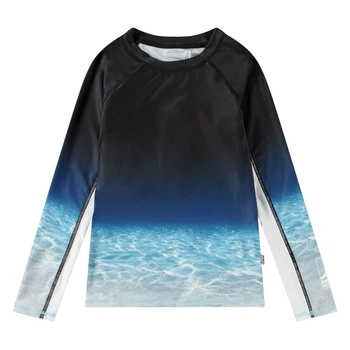 Футболка-рашгард для купания Molo Neptune LS Faded Ocean, цвет черный, размер 110/116 (8S25P204.3797)