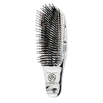Расческа для волос Scalp Brush Plus S-HEART-S,коротка, срібла