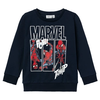 Свитшот утепленный Name it Marvel Spider-Man, цвет синий, размер 86 (253.13232354.DSAP)