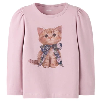 Реглан Name it Meow Pink, цвет розовый, размер 116 (261.13252729.DPIN)