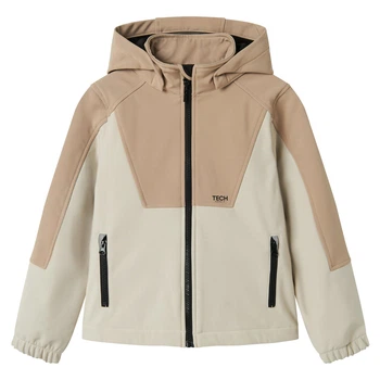 Куртка Name it Softshell Cozy Day, цвет бежевый, размер 128 (253.13241287.SMIN)