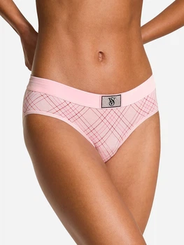 Трусики сліпи жіночі бавовняні Victoria's Secret 93358520 XL Світло-рожеві (1159856126)