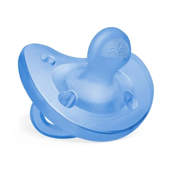 Пустышка Chicco PhysioForma Soft, силикон, 6-16 мес., 1 шт., цвет голубой (73091.95)