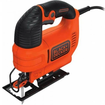 Пила лобзикова мережева BLACK+DECKER, 520 Вт, 3000 ход/хв, максимальна глубина пропилу (дерево) - 70 мм, вага 2.21 кг (KS701E)