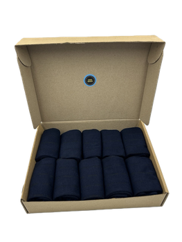 Набір чоловічих бавовняних шкарпеток Cool Socks Cotton Classic Navy, темно-сині високі (10 пар) розмір 43-46