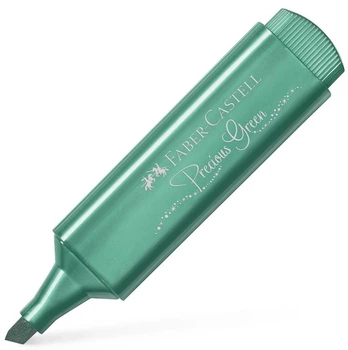 Маркер текстовильный Faber-Castell, 1-5 мм., Textliner 46, Metallic, Изумрудный металлик, (154639)