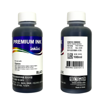 Водорозчинне чорнило InkTec, серія: E0010, для принтерів EPSON (Dye – BLACK – 100мл)