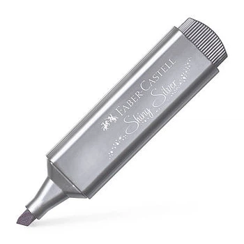 Маркер текстовильный Faber-Castell, 1-5 мм., Textliner 46, Metallic, Серебряный металлик, (154661)