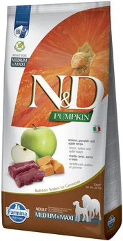 Сухий корм для собак середніх і великих порід Farmina Pumpkin Dog Venison & Apple Adult Medium & Maxi N&D з олениною і яблуком 12 кг (8010276039101)A