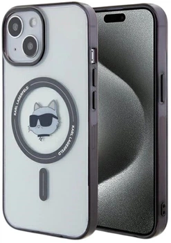 Etui Karl Lagerfeld IML Choupette's Head MagSafe do Apple iPhone 15 Transparent (3666339162030)
