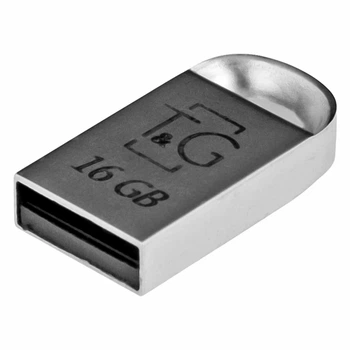 Флешка USB 16GB металл компактная для хранения данных T&G Metal 107 стальной