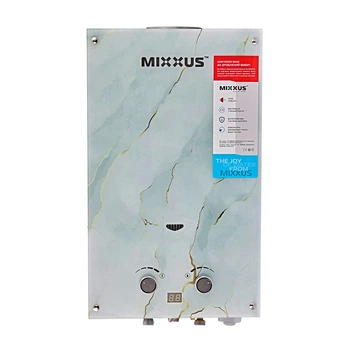 Газова колонка MIXXUS GWH-0510 BASIC GLASS димохідна 10 л/хв (панель зі скла з малюнком) (WH00