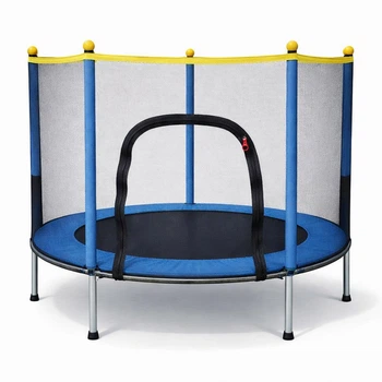 Батут дитячий Fitonix SafeJump 140 см із захисною сіткою та 6 ніжками, синій