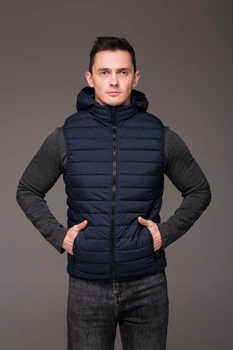 Жилетка R.A. утеплена синя "RQ" 2474-3XL