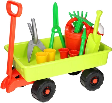 Дитячий набір садових інструментів Androni Wheelbarrow with Garden Tools 12 шт. 6970 (8000796069702)
