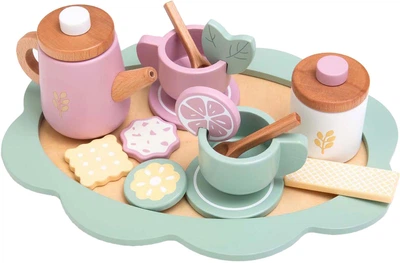 Дерев’яний чайний набір Playwood Wooden Tea Set Pastel 17 шт. PW2170 (6953160686888)