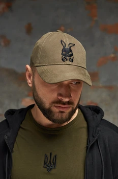 Базова бейсболка Intruder Bunny з вишитим логотипом бавовняна кепка унісекс регульована ззаду хакі one size