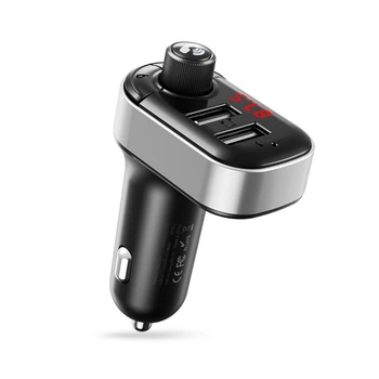 FM-трансмиттер автомобильный XO BCC10 Smart Bluetooth / MP3 Черный