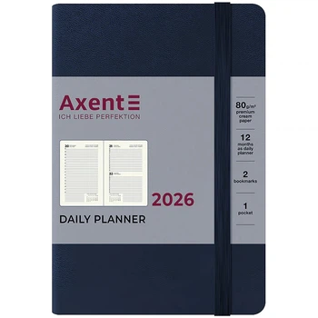 Ежедневник датированный 2026 год Axent Pocket Strong 104х146 мм синий 8833-26-02-A, 72782