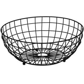 Миска для фруктов Springos металлическая 28 x 11 см Черная (5907719473291)