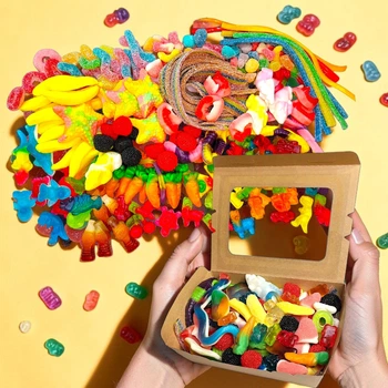 Сладкий подарочный бокс Trolli - микс фруктового мармелада 1 кг