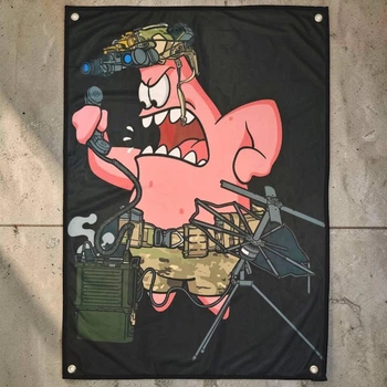 Флаг баннер Патрик Связь 100×70 см с люверсами | флаг Patrick Star военный