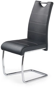 Стілець для кухні та вітальні Halmar K211 на полозах Чорний (5905248117303)