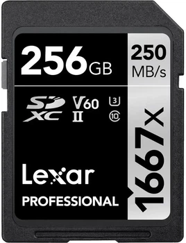 Карта памяти Lexar Professional SDXC 256GB UHS-II U3 V60