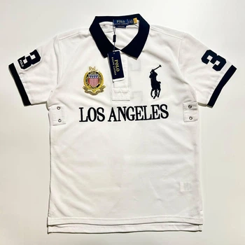 Футболка Polo Ralph Lauren Los Angeles 3 білого кольору, футболка поло, розмір L