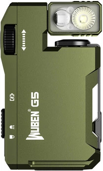 Фонарь универсальный ручной налобный WUBEN G5 EDC 400 люмен водонепроницаемый IP68 фонарик с зарядкой Type-C аккумулятор 450 mAh Зеленый
