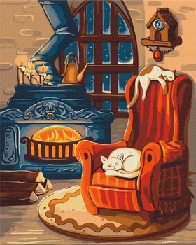 Преміум картина за номерами Затишна зима © Olena Lazarenko Brushme 40x50 (PBS53407)