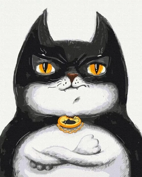 Картина за номерами Котик Бетмен ©Маріанна Пащук Brushme 48x60 (BS53116L)